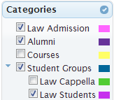 COWS event filtering by category