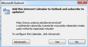 Outlook confirmation dialog